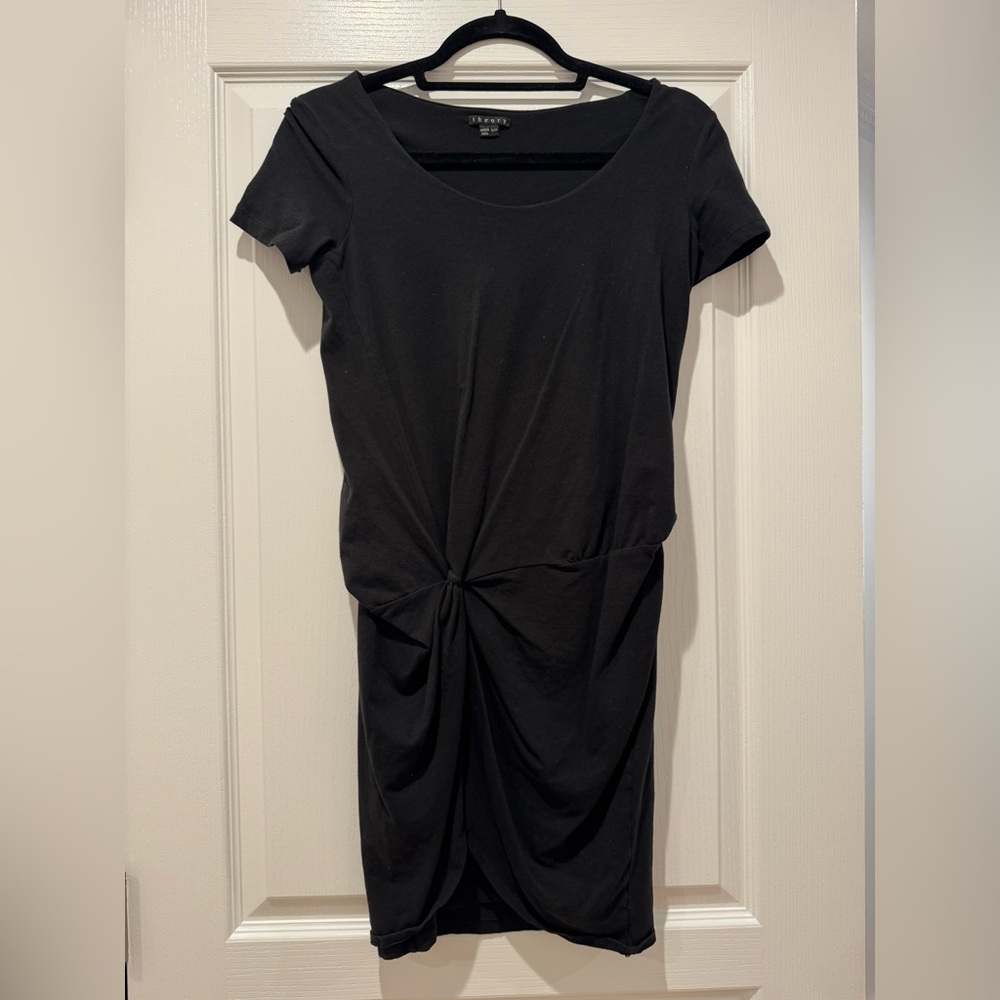 Theory Black Short Sleeve Dress